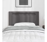 vidaXL Tête de lit LED 144 cm cuir synthétique noir, sommiers réglables, éclairage intégré