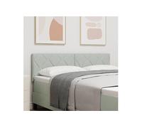 Tête de Lit LED Design Blocs de Diamant Gris Clair 144 cm Velours 3338220