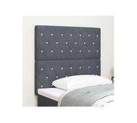 Tête de lit LED gris foncé 100 cm velours 3338355