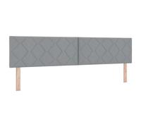 Tête de lit LED vidaXL avec design en blocs de diamant en gris clair, 200 cm en tissu, Tête de lit vidaXL avec design en blocs de diamant en gris clair, 200 cm en tissu