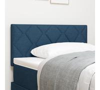 Tête de lit LED vidaXL avec design en blocs de diamants en bleu, 90 cm, tissu, Tête de lit vidaXL avec design en blocs de diamants en bleu, 90 cm, tissu
