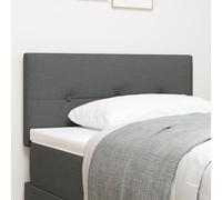 vidaXL Tête de lit LED Bouton capitonné Gris foncé 80 cm Tissu