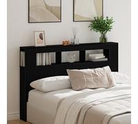 Tête De Lit Led Vidaxl Chêne Noir 160x18,5x45 Cm Bois D'ingénierie Noir