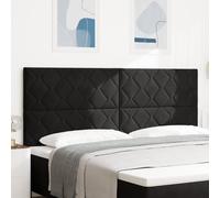 vidaXL Tête de Lit LED avec des lumières à LED Noir 200 cm Velours, Têtière Moderne rembourrée, Design réglable Robuste, Gain de Place Mural, Finition en Velours Chic.