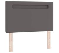 Tête de lit LED - vidaXL - Gris - 90 cm - Cuir synthétique - Bois d'ingénierie - Mousse - 88/98 cm - LED RGB intégrées