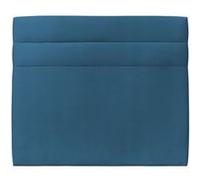 Tete de lit Lignes Velours Bleu L 180 cm - Ep 10 cm rembourré Bleu océan G