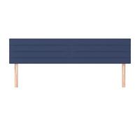 Tête de Lit- Lot de 2 en Tissu Bleu - Hauteur Réglable, Bois Massif & Mousse - Tête de Lit Classique pour Cadre Double/Chambre Moderne,160 cm, Bas