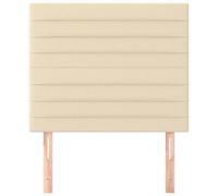 Tête de Lit- Lot de 2 en Tissu Crème - Hauteur Réglable, Bois Massif & Mousse - Tête de Lit Classique pour Cadre Double/Chambre Moderne,80 cm, Haut