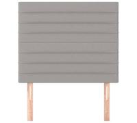 Tête de Lit- Lot de 2 en Tissu Gris Clair - Hauteur Réglable, Bois Massif & Mousse - Tête de Lit Classique pour Cadre Double/Chambre Moderne,90 cm, Haut