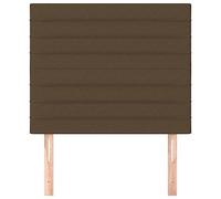 Tête de Lit- Lot de 2 en Tissu Marron foncé - Hauteur Réglable, Bois Massif & Mousse - Tête de Lit Classique pour Cadre Double/Chambre Moderne,100 cm, Haut