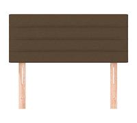 Tête de Lit- Lot de 2 en Tissu Marron foncé - Hauteur Réglable, Bois Massif & Mousse - Tête de Lit Classique pour Cadre Double/Chambre Moderne,100 cm, Bas