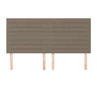 Tête de Lit- Lot de 2 en Tissu Taupe - Hauteur Réglable, Bois Massif & Mousse - Tête de Lit Classique pour Cadre Double/Chambre Moderne,180 cm, Haut