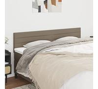 Tête de Lit- Lot de 2 en Tissu Taupe - Hauteur Réglable, Bois Massif & Mousse - Tête de Lit Classique pour Cadre Double/Chambre Moderne,180 cm, Bas