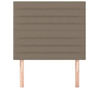 Tête de Lit- Lot de 2 en Tissu Taupe - Hauteur Réglable, Bois Massif & Mousse - Tête de Lit Classique pour Cadre Double/Chambre Moderne,80 cm, Haut