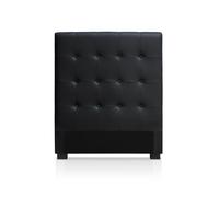 Menzzo Tête de lit Luxor 90 cm capitonnée Noir – revêtement PU