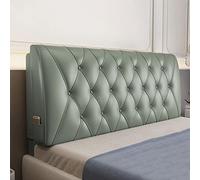Tête de lit luxueuse en similicuir rembourré vert pour lit double/grand lit/king size - Support rembourré doux de 119,4 cm de large, design élégant pour un confort ultime