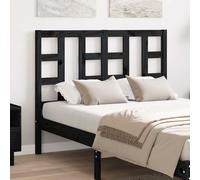 Vidaxl Tête De Lit Noir 81x4x100 Cm Bois Massif De Pin Marron