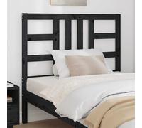 Vidaxl Tête De Lit Noir 126x4x100 Cm Bois Massif De Pin Marron