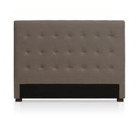 Menzzo Tête de lit Milan capitonnée simili cuir 160 cm Taupe