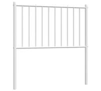 vidaXL Tête de Lit, Tête de Lit avec Pieds en Métal, Meuble de Chambre à Coucher, Accessoire de Lit Simple, Tête de Cadre de Lit, Métal Blanc 84, 5x3x90 cm