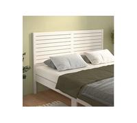Tête de Lit Meuble de Chambre à Coucher Accessoire de Lit Double Tête de Cadre de Lit Intérieur Blanc 141x4x100 cm Bois Massif de Pin