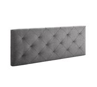 marcKonfort Tête de lit Milano 140X60, Losanges en Tissu Gris, 8 cm d'épaisseur