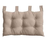 Tête de lit Murale, 70 x 45 cm, Beige Naturel, à Suspendre, Coussin Matelassé, 100% Coton, Collection Panama, Enjoy Home