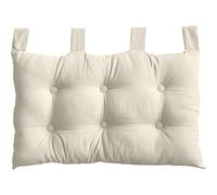 Eminza Tête de lit murale Panama 70 x 45 cm Écru – coussin matelassé 100% coton à suspendre