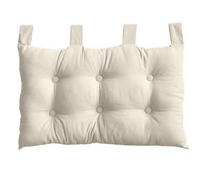 Tête de lit Murale, 70 x 45 cm, Ecru, à Suspendre, Coussin Matelassé, 100% Coton, Collection Panama, Enjoy Home