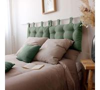 Tête de lit Murale, 70 x 45 cm, Vert Kaki, à Suspendre, Coussin Matelassé, 100% Coton, Collection Panama, Enjoy Home
