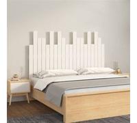 Tête de lit murale Blanc 127,5x3x80 cm Bois massif de pin blanc G