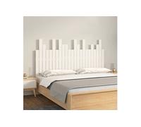 Tête de lit murale Blanc 146,5x3x80 cm Bois massif de pin, tête de lit, tête de lit en bois massif,, tête de lit en bois