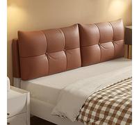 Tête de lit murale en similicuir - Grand dossier rectangulaire avec housse amovible - Bouton fixe pour chambre à coucher et dortoir - Soutien complet