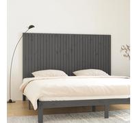 Tête de lit murale Gris 204x3x110 cm Bois massif de pin tête de lit vidaXL