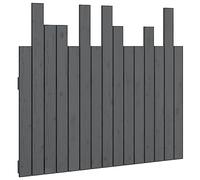 Tête de lit murale Gris 95,5x3x80 cm Bois massif de pin