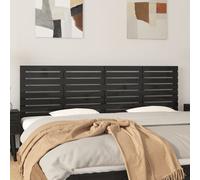 Tête de Lit Murale, Panneau de Lit, Accessoire de Lit, Meuble de Chambre à Coucher Intérieur, Noir 126x3x91,5 cm Bois Massif de Pin