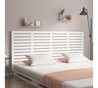 Hoofdbord wandmontage 126x3x91,5 cm massief grenenhout wit824679