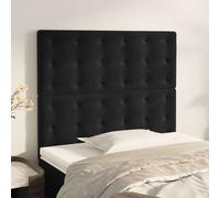 Hoofdborden 4 st 80x5x78/88 cm fluweel zwart3116822