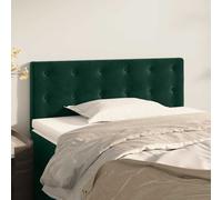 vidaXL Tête de Lit Meuble de Chambre à Coucher Accessoire de Lit Simple Tête de Cadre de Lit Intérieur Vert Foncé 80x5x78/88 cm Velours