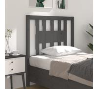 Tête de Lit Noir 146x4x100 cm Bois Massif de Pin Meuble de Chambre vidaXL
