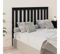 Tête de Lit Noir 146x6x101 cm Bois Massif de Pin Meuble de Chambre vidaXL