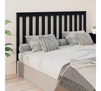 Tête de lit Noir 166x6x101 cm Bois massif de pin