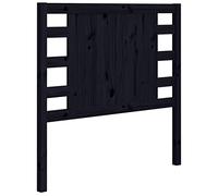 Tête de lit Noir 96x4x100 cm Bois massif de pin