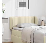 Tête de Lit Oreille Crème, 40x23x6cm, PVC Durable, Rembourrée Mousse, Design Moderne, Facile d'entretien, pour Chambre Élégante