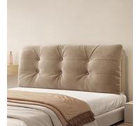 Tête de lit Oreiller Coussin de Chevet Dossier de lit lit de Jour Double capitonné avec Housse Amovible Marron 180 cm (71 Pouces) Format King