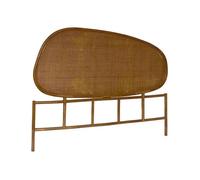 Tête de lit organique en rotin foncé SAMOA 160cm
