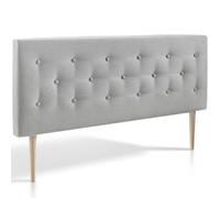 Marckonfort – Tête de lit Oslo – 160 cm – capitonnée – tissu gris