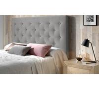 Marckonfort – Tête de lit Oslo – 160 cm – capitonnée – tissu gris