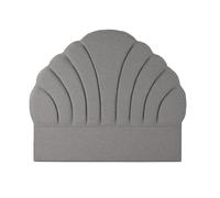 Tête de lit pour lit de 150-160-180 cm en Forme de Coquillage Polyester Gris 189 x 8 x 180 cm