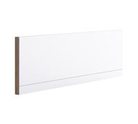 Müller Möbelwerkstätten Tête de lit Flai - CPL blanc avec bord en contreplaqué de bouleau - 180 x 200